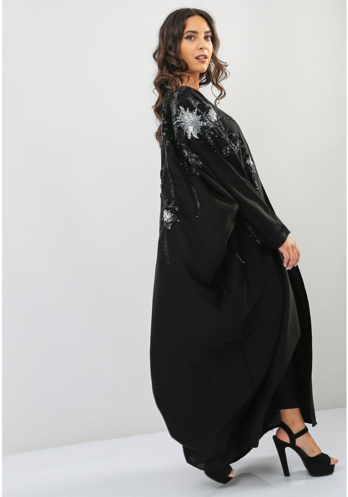 black beads abaya