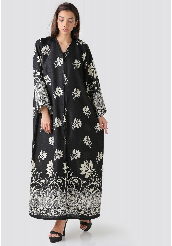 floral printed abaya