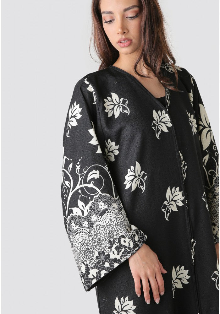 floral printed abaya