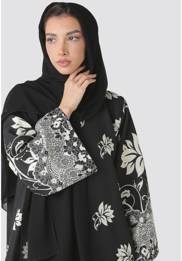 floral printed abaya