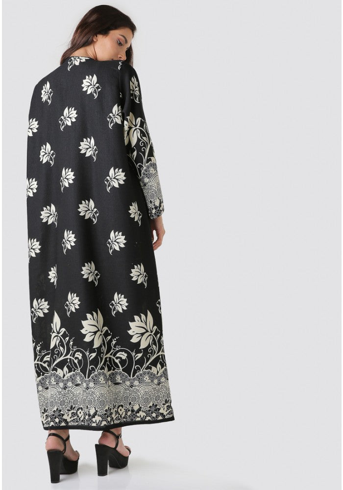 floral printed abaya