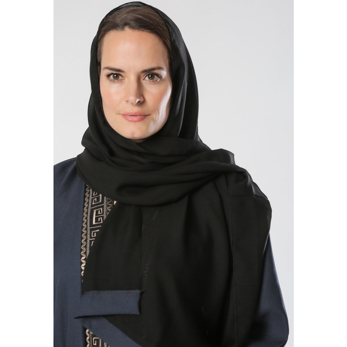 front open lace abaya