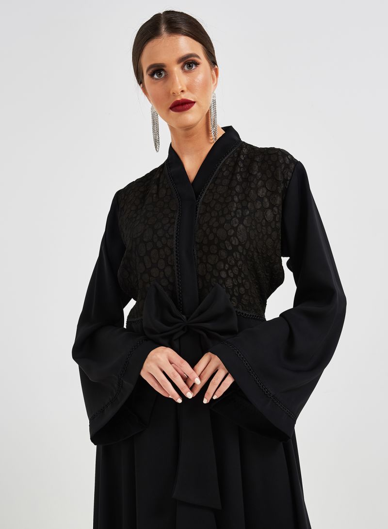 black frock-style abaya