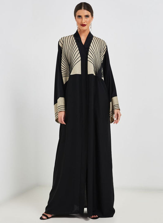 ribbon embellished abaya