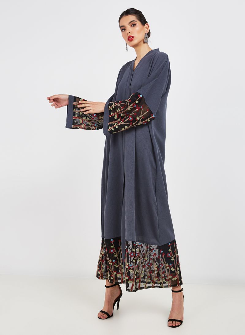 mesh embellished abaya