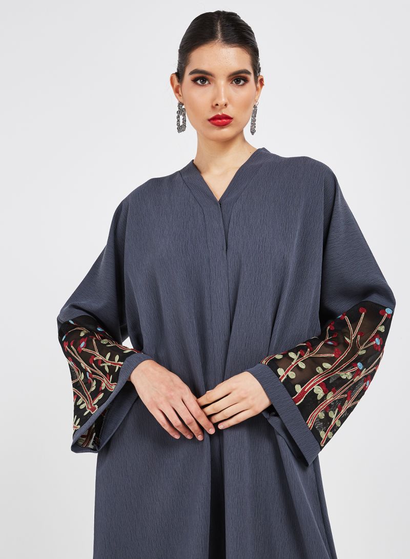 mesh embellished abaya