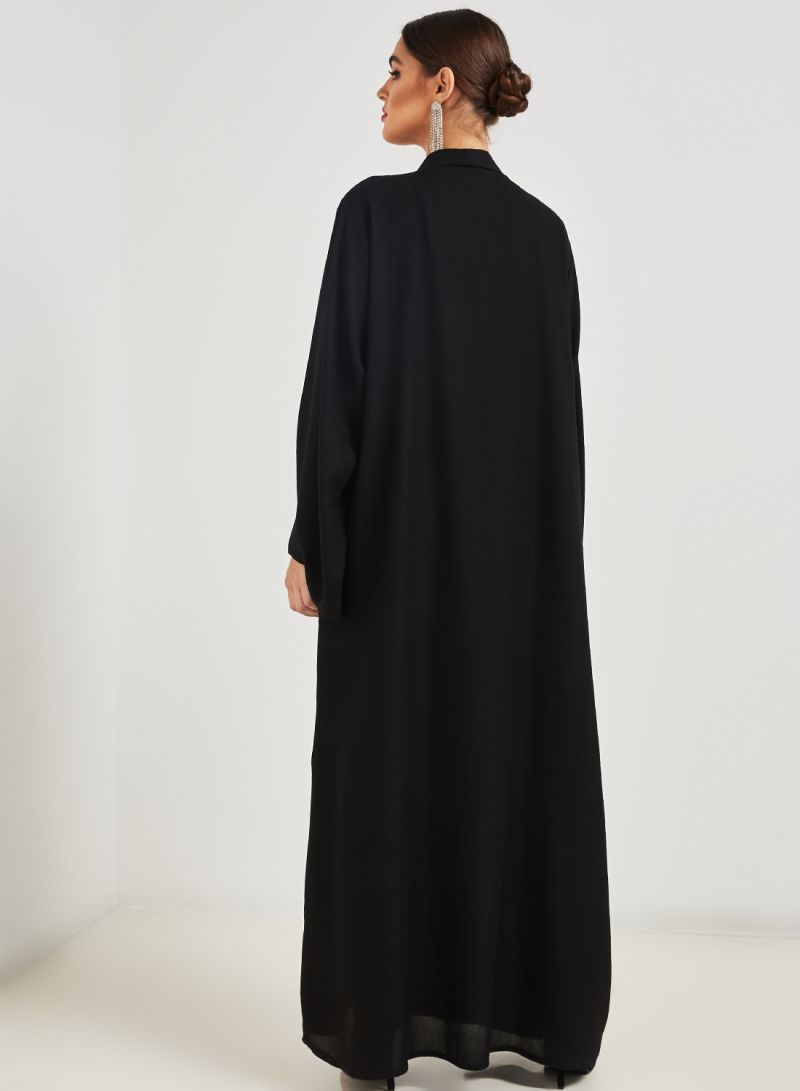 chiffon layered abaya