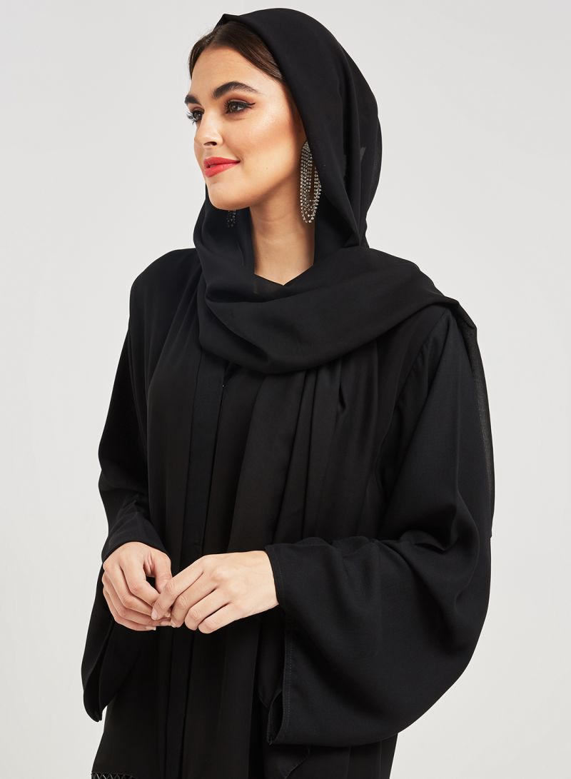 chiffon layered abaya