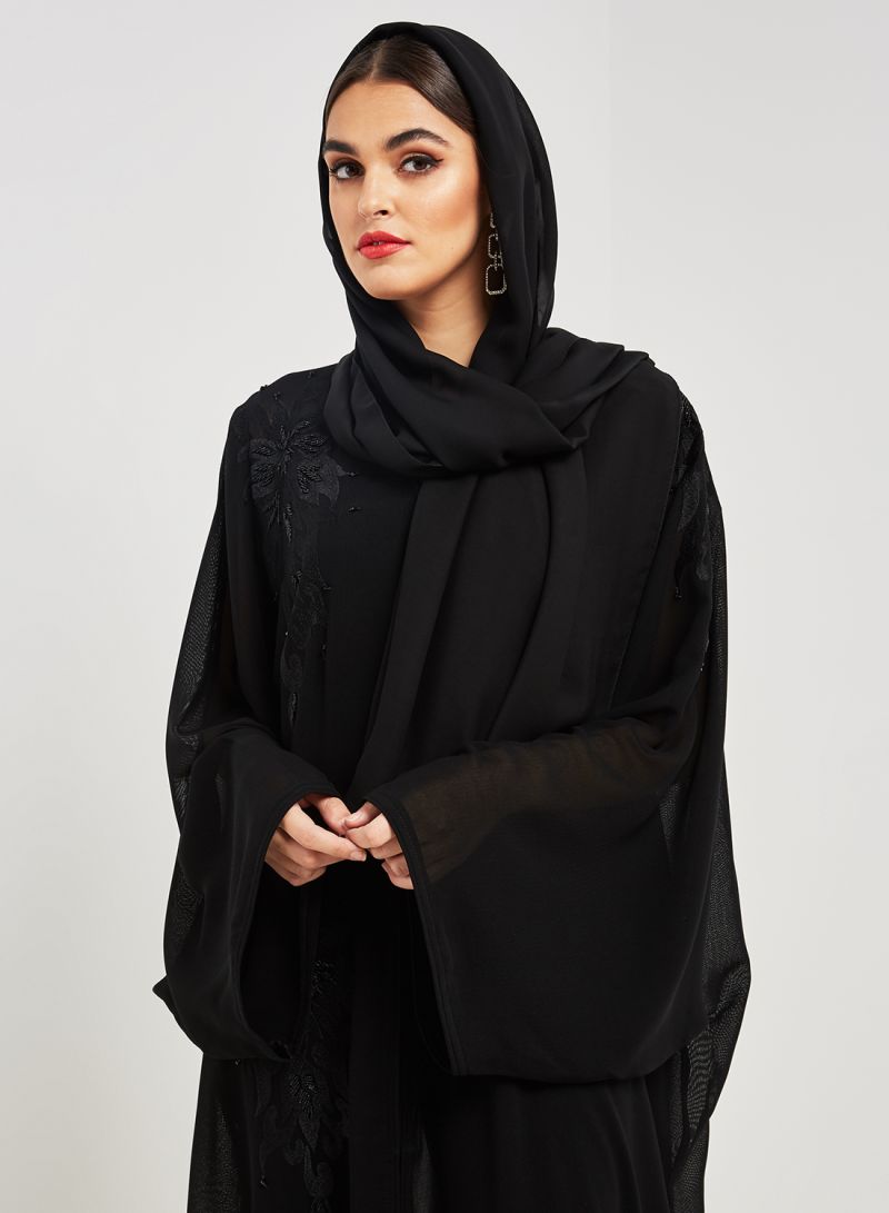 embroidered abaya