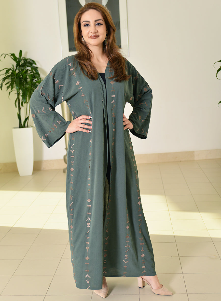 embroidered abaya