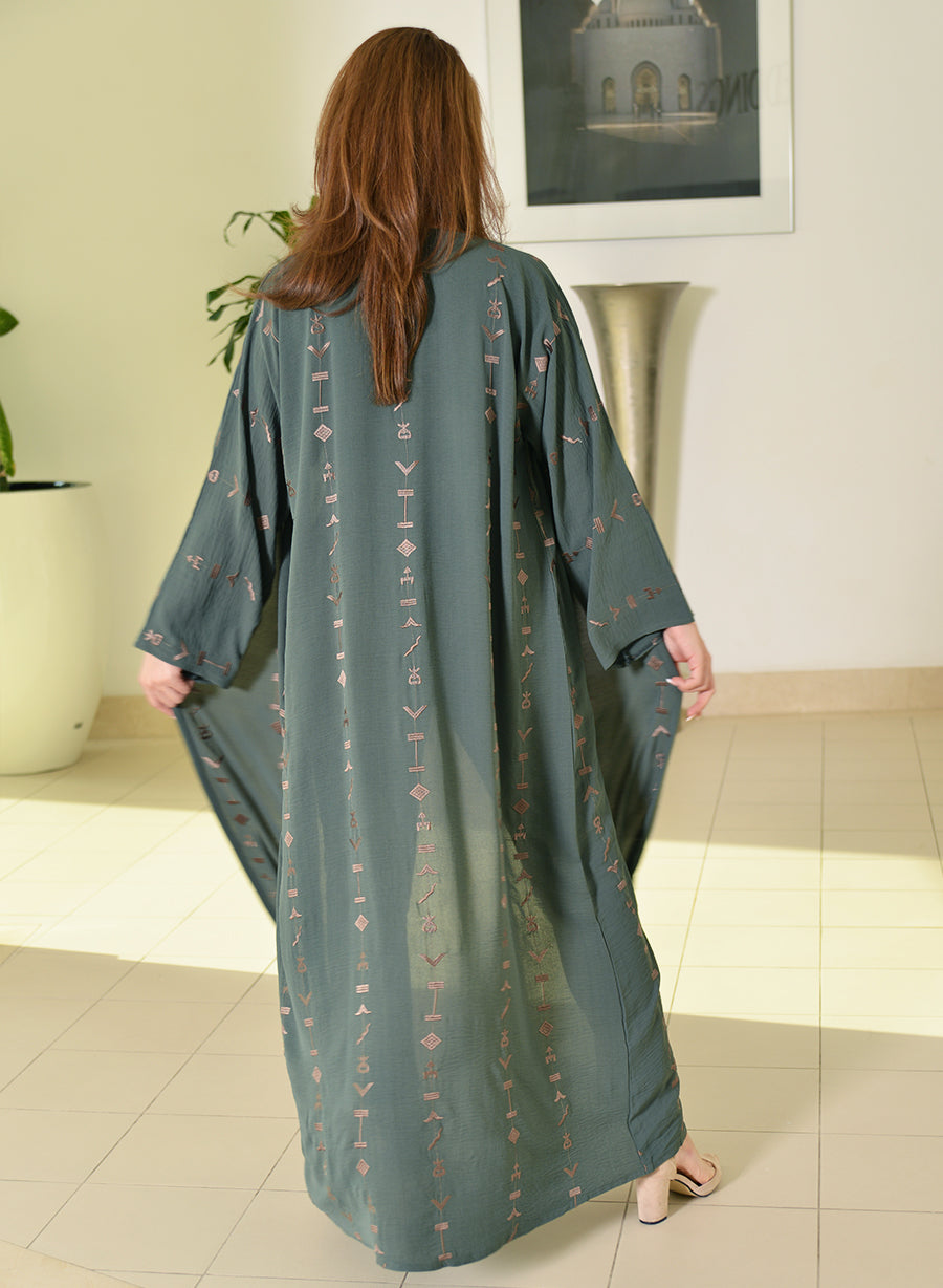 embroidered abaya