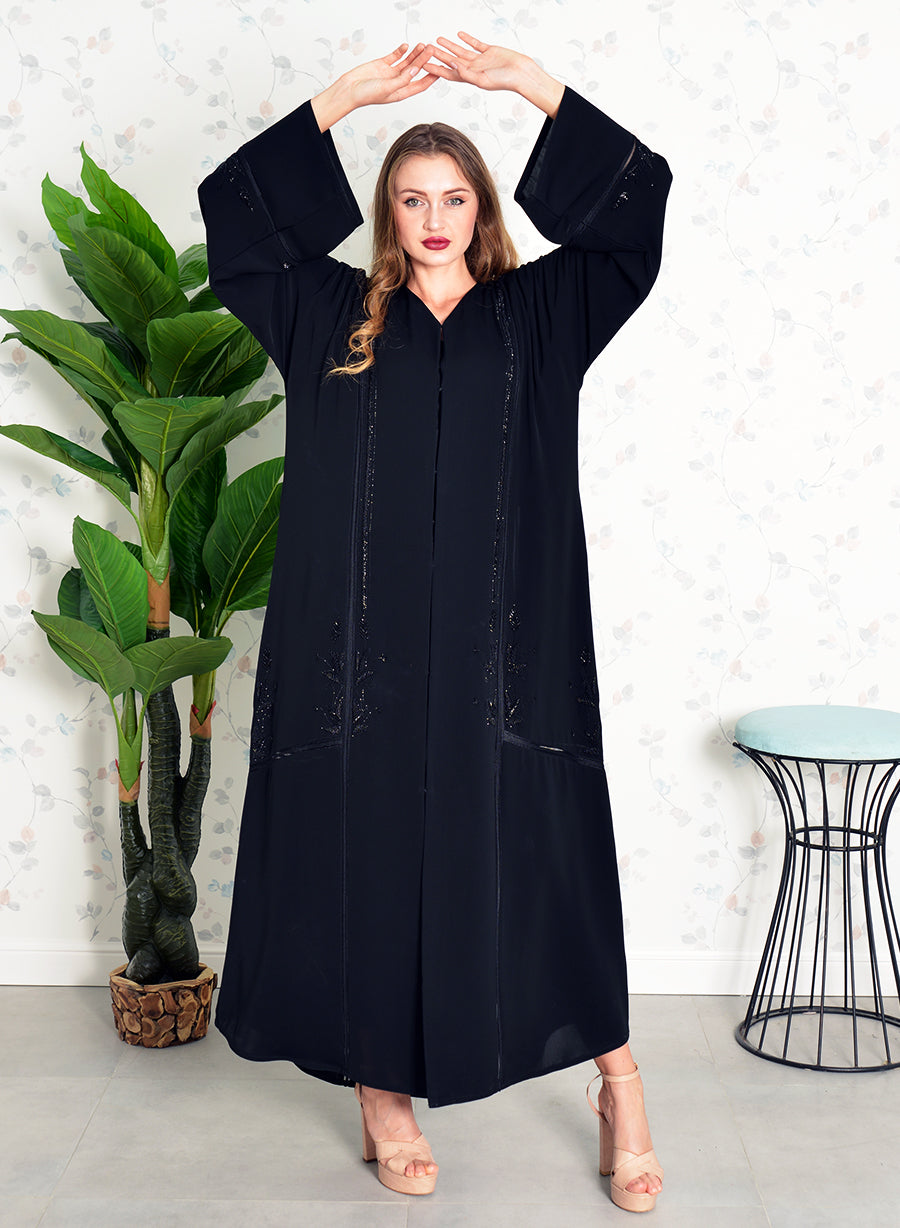 embroidered abaya