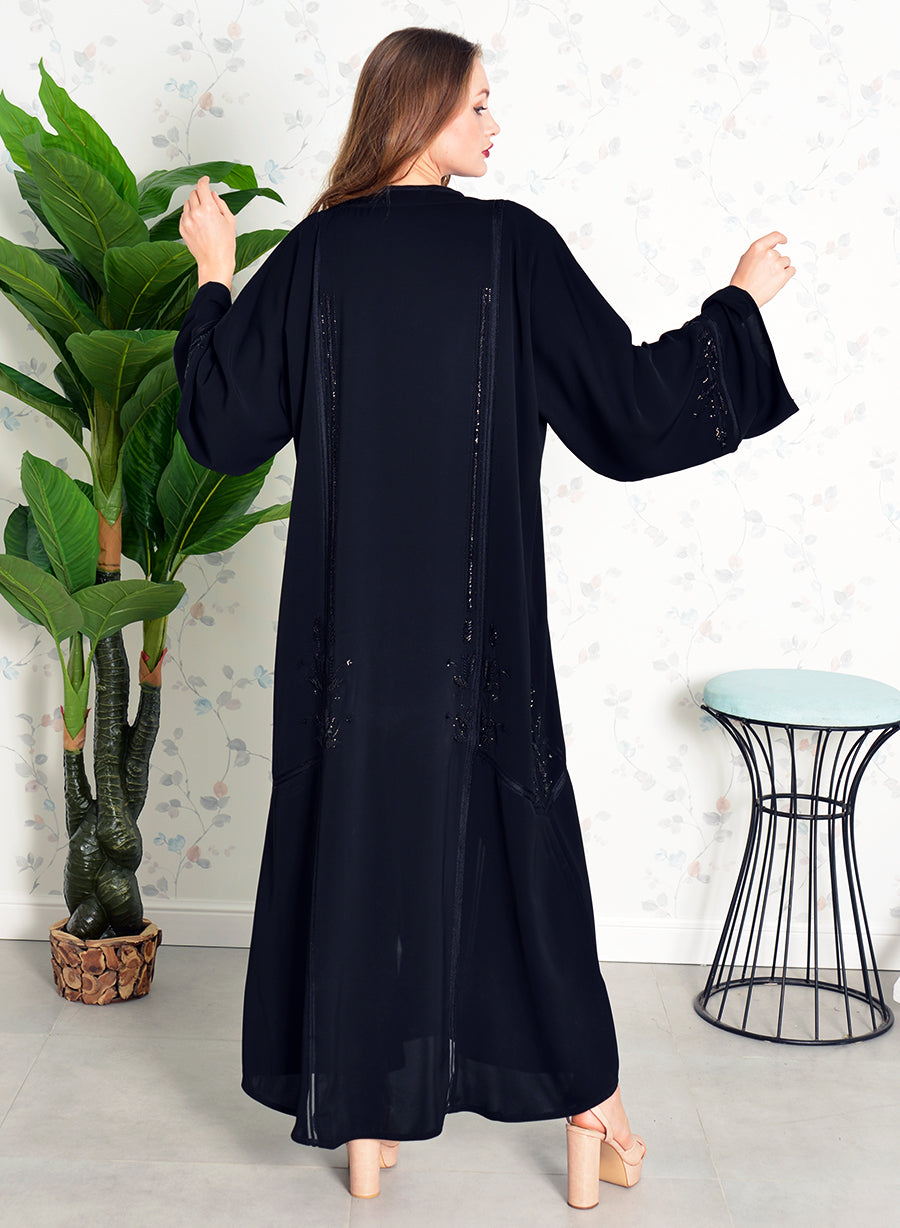 embroidered abaya