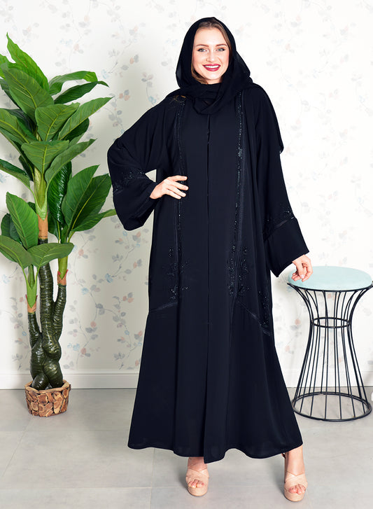 embroidered abaya