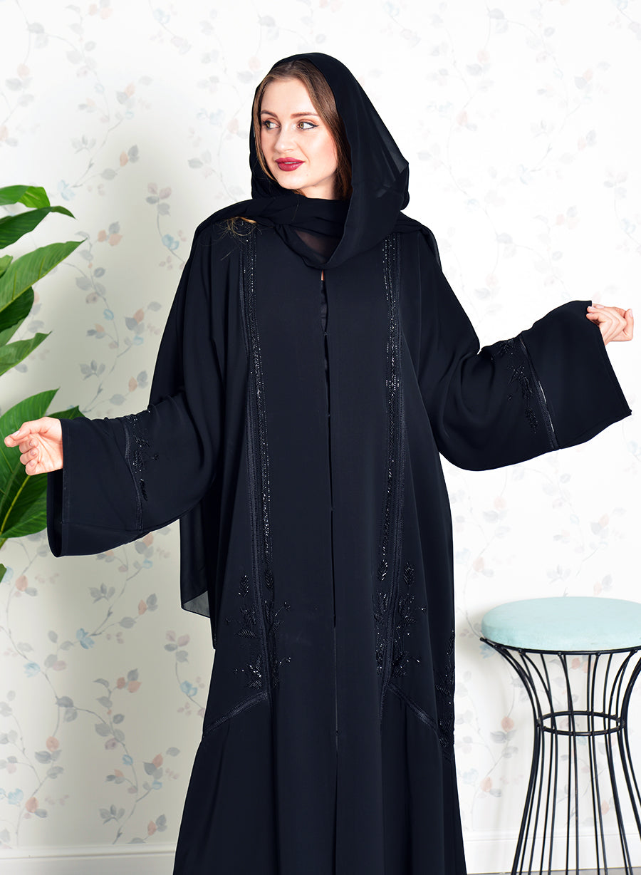 embroidered abaya