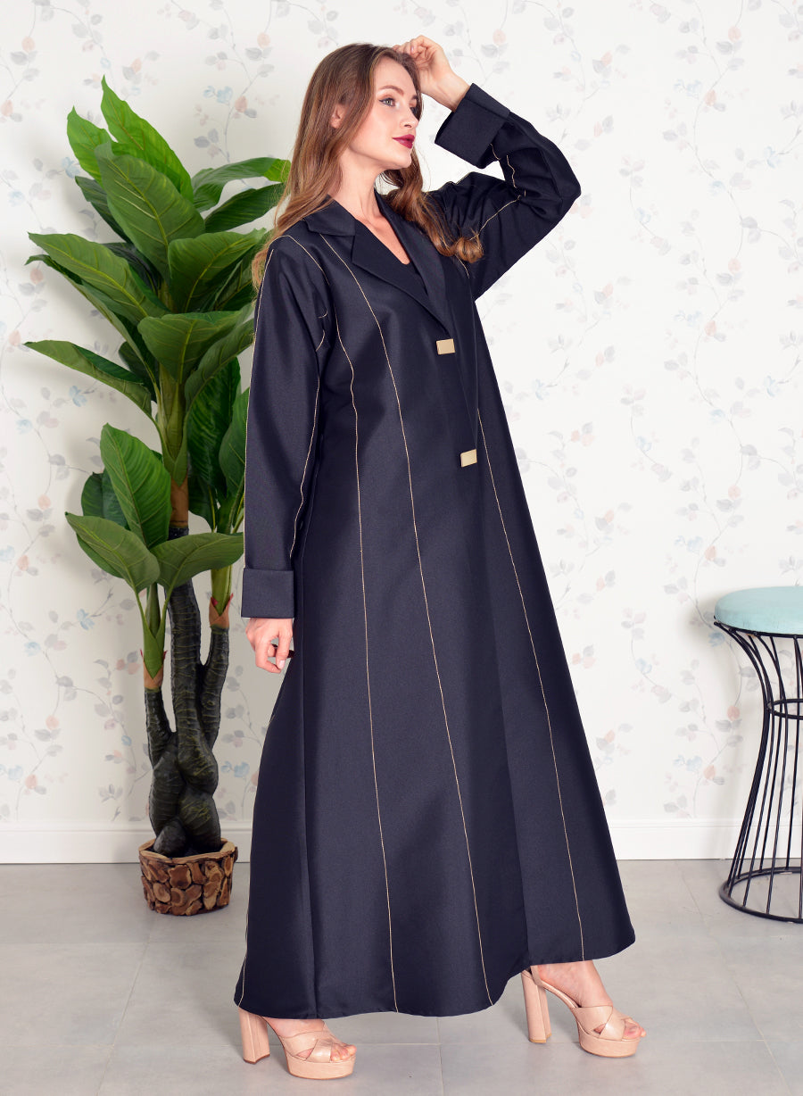 buttoned abaya