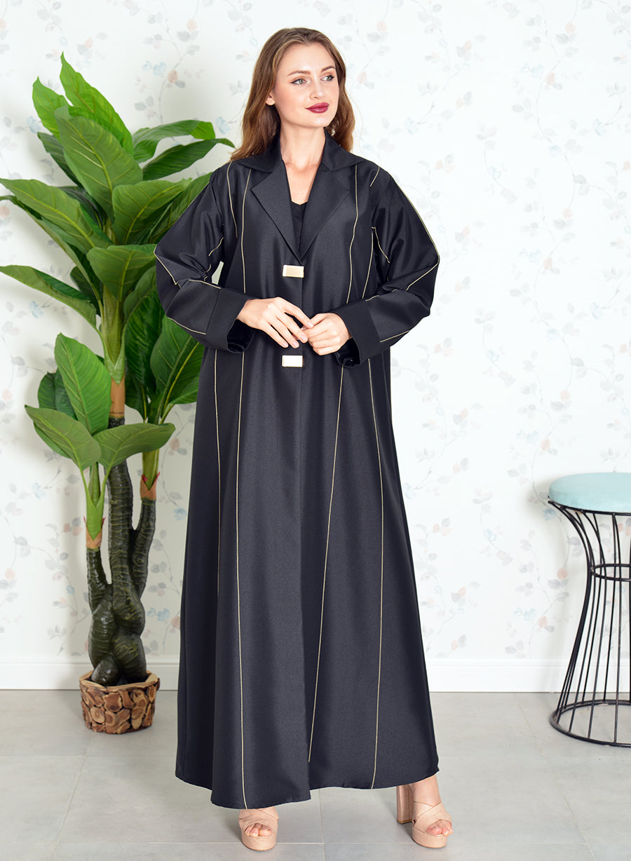 buttoned abaya