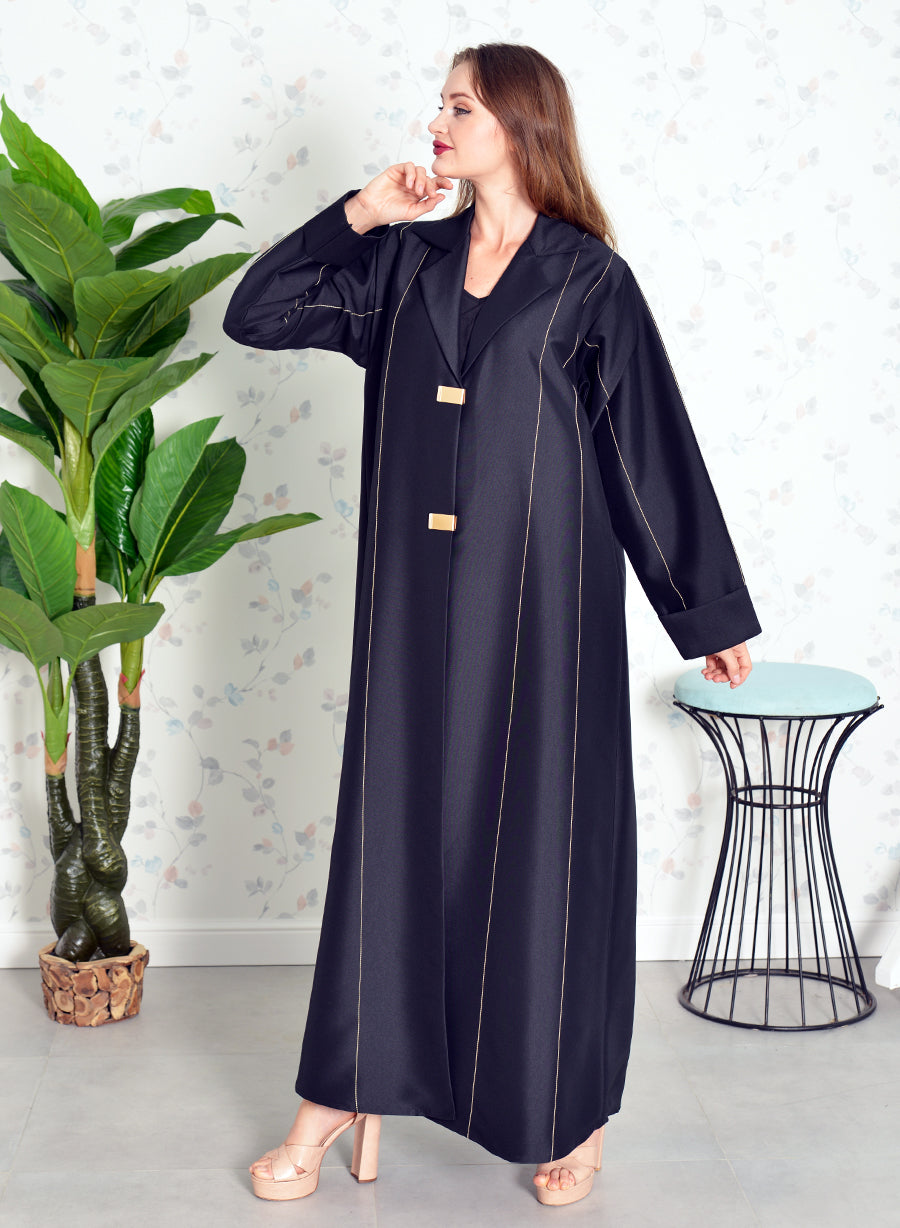 buttoned abaya