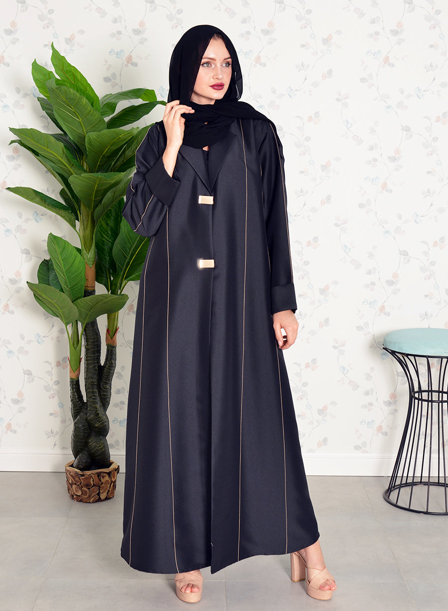 buttoned abaya