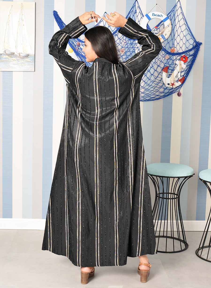 self embossed abaya