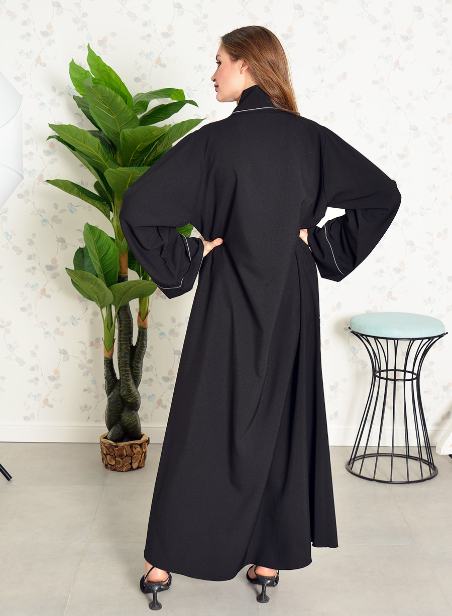 floral embroidered abaya