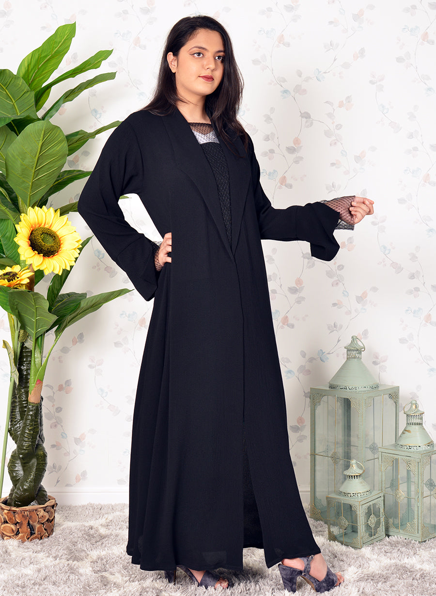 black plain abaya