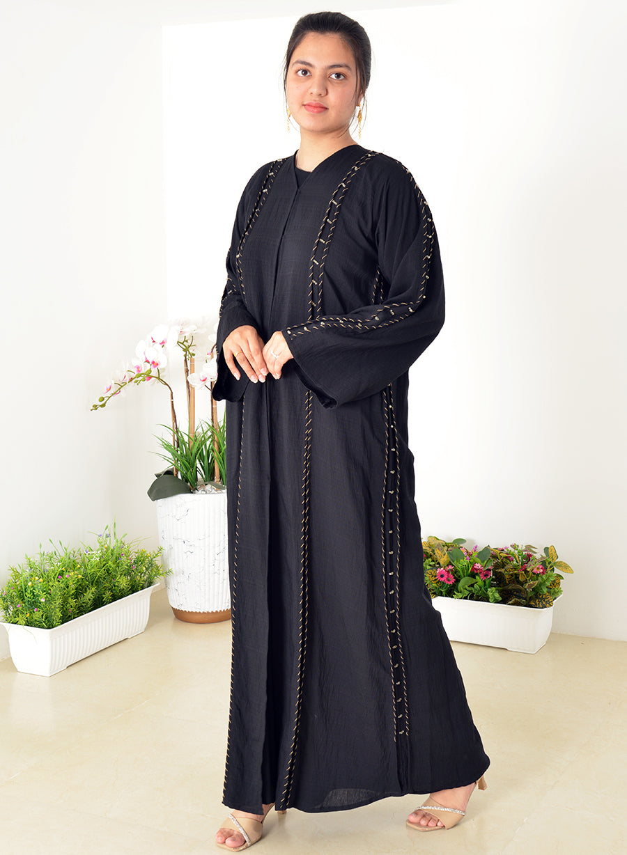 Stitching Style Beads Embellished Abaya | Bsi3969