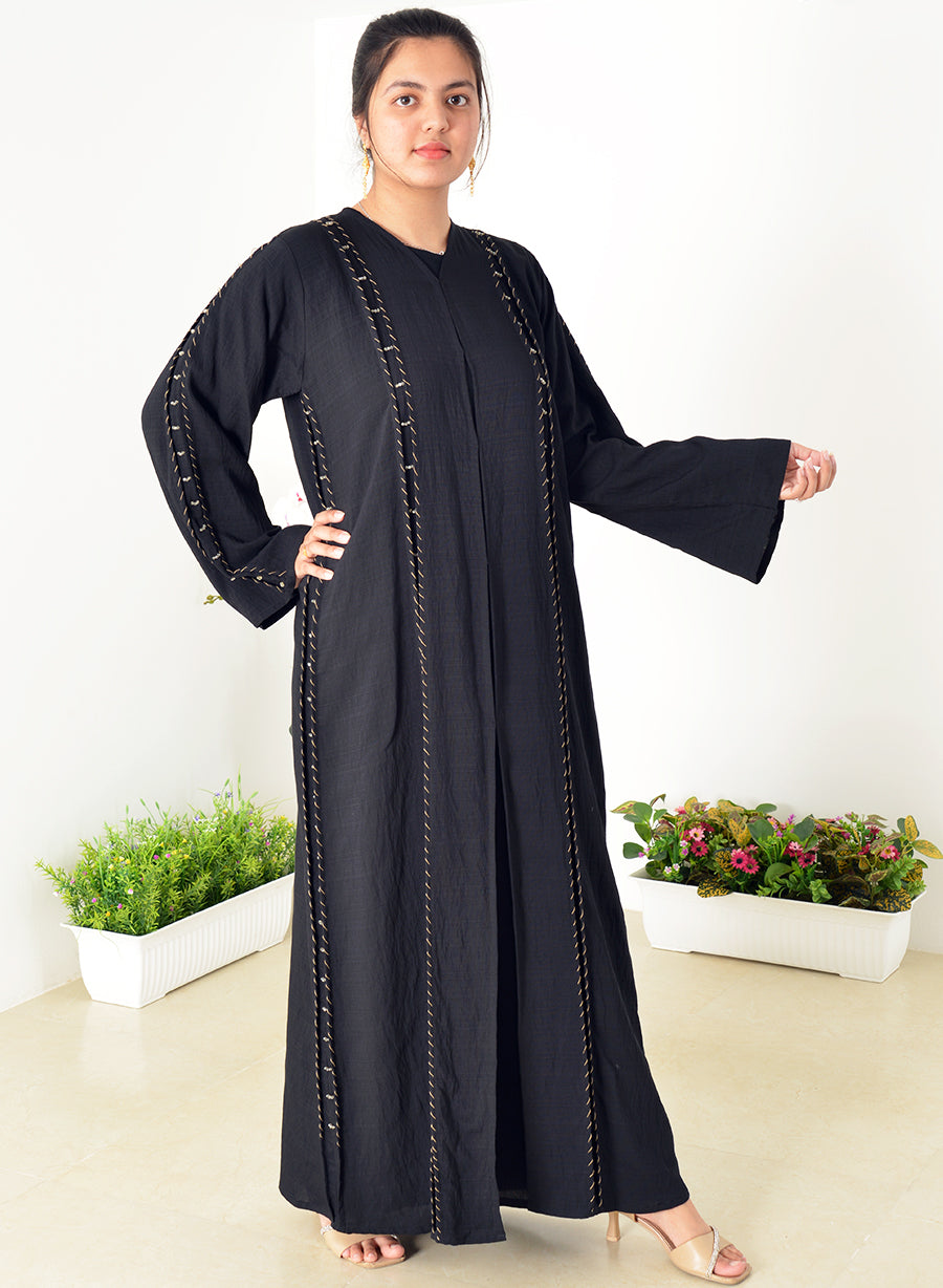 Stitching Style Beads Embellished Abaya | Bsi3969