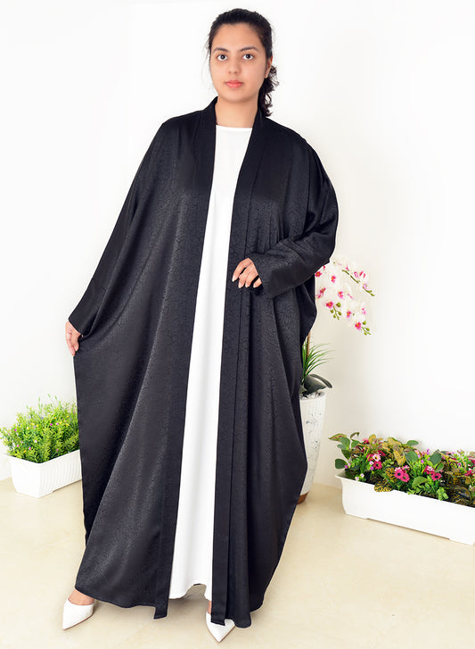 Self-Printed Collar and Bisht-Style Bahraini Chic Abaya | Bsi4008