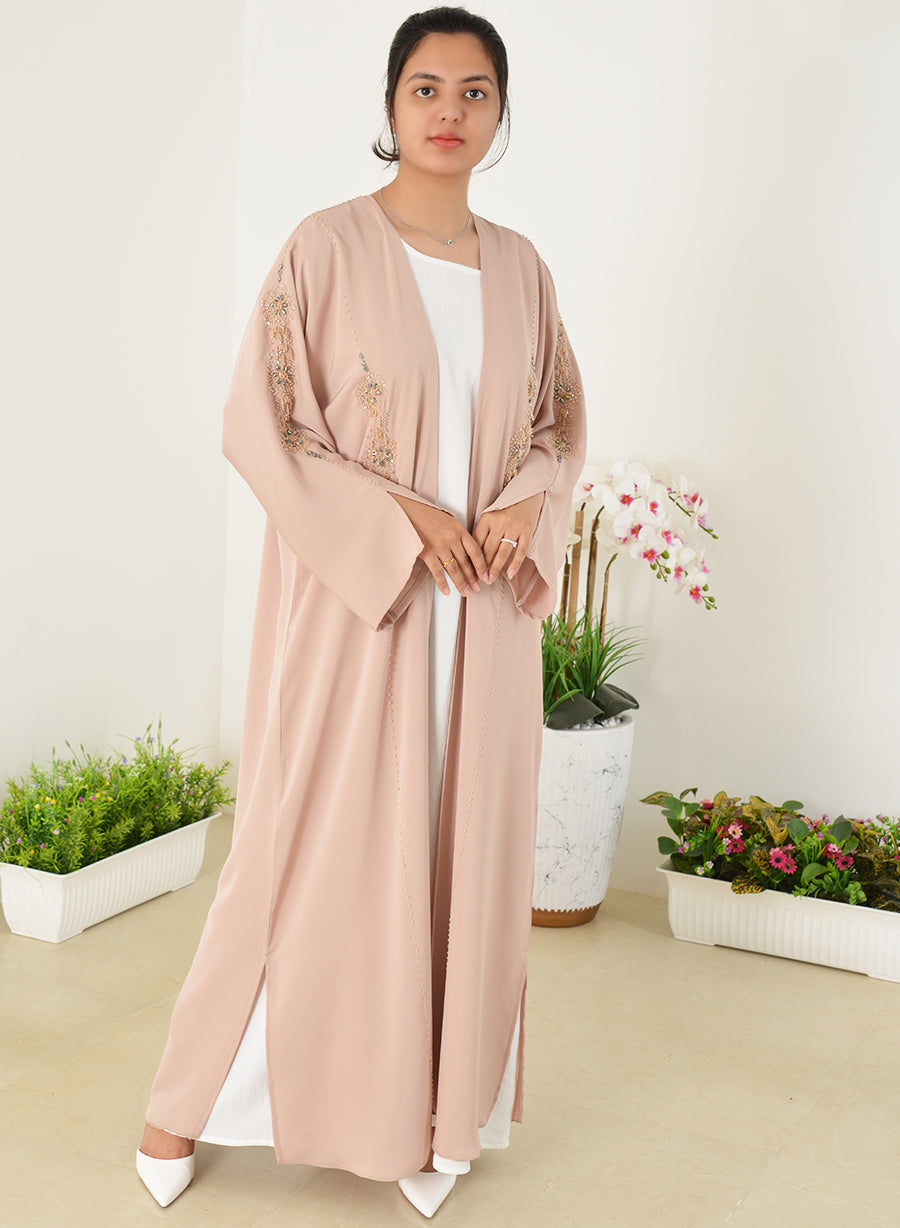 Chic Abaya Adorned With Modern Bead Embellishments  | Bsi4009