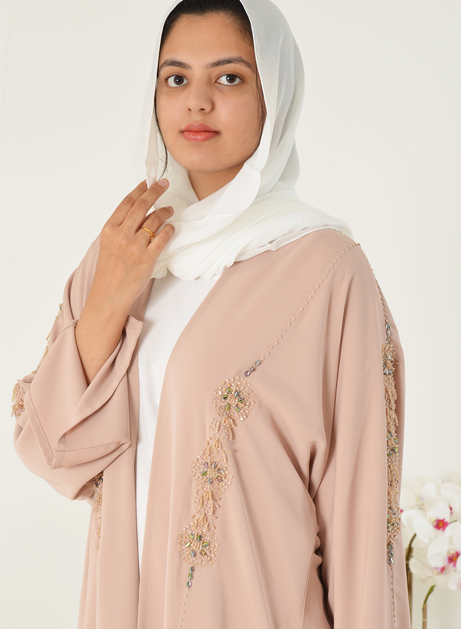 Chic Abaya Adorned With Modern Bead Embellishments  | Bsi4009