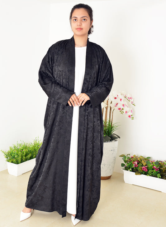 Self-Printed Collar and Bisht-Style Bahraini Chic Abaya | Bsi4020