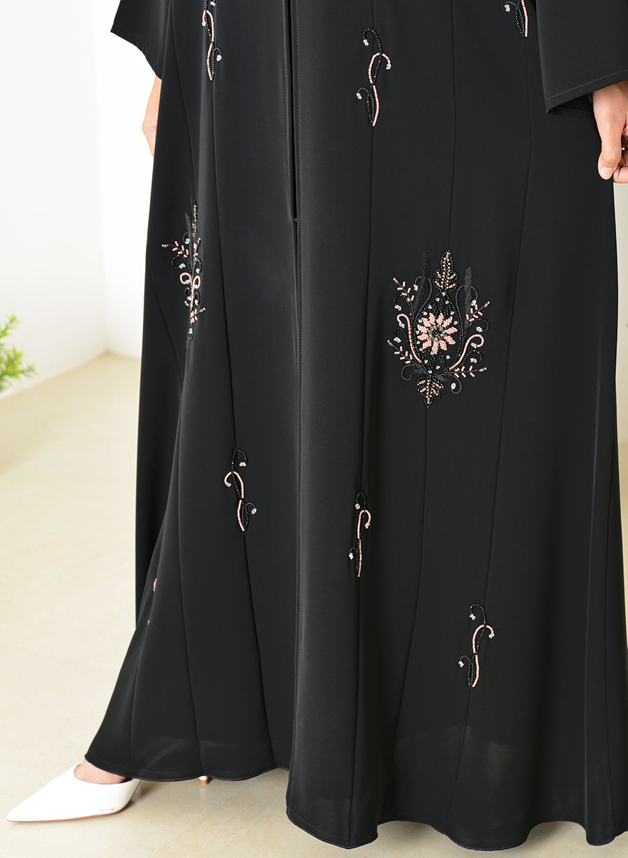 Elevate Your Style With Our Beaded Black Abaya, Blending Tradition And Elegance | Bsi4040