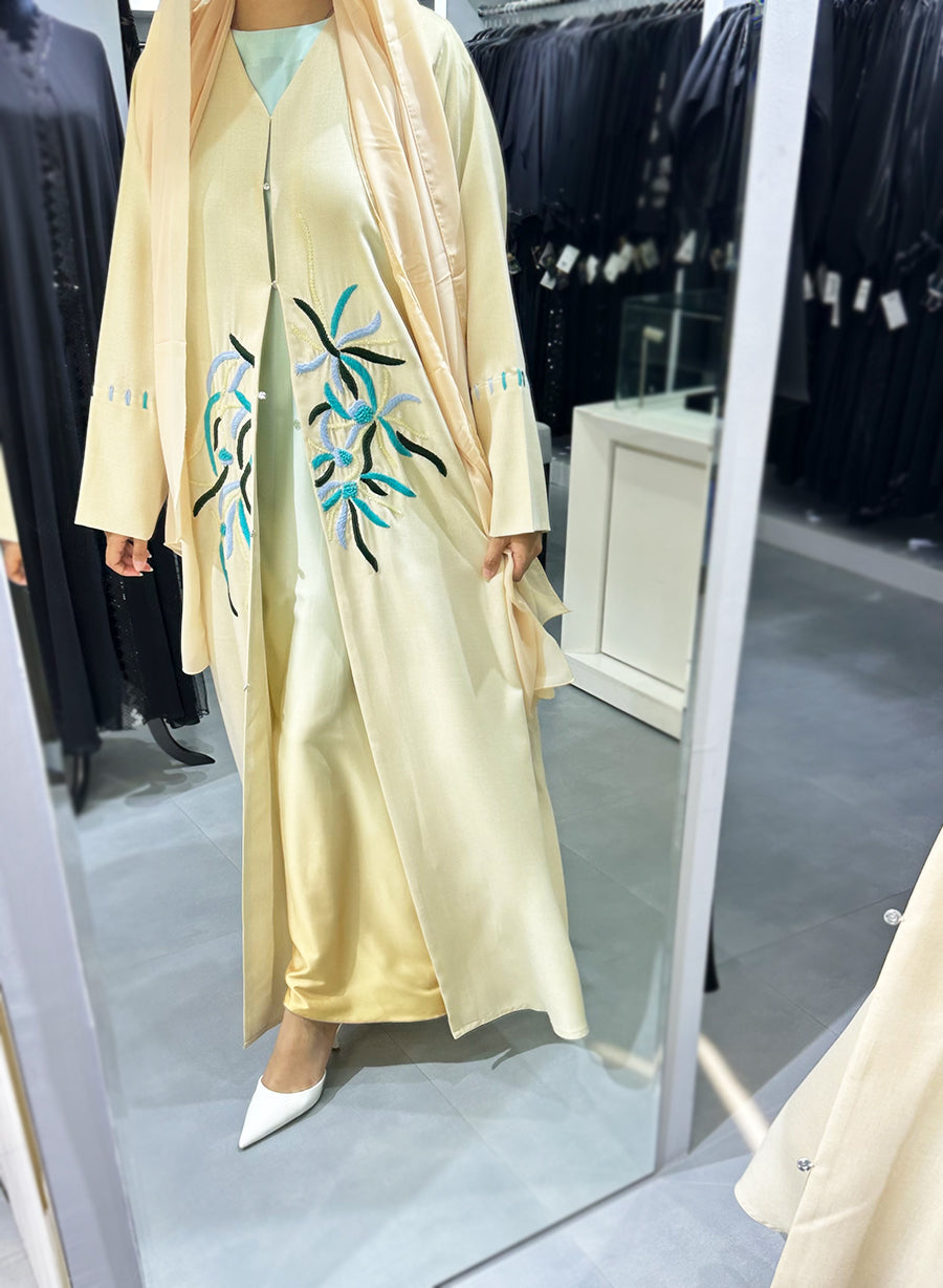 Stylish Modern Hand Embroidered Abaya for Elegant Fashion | Bsi4073