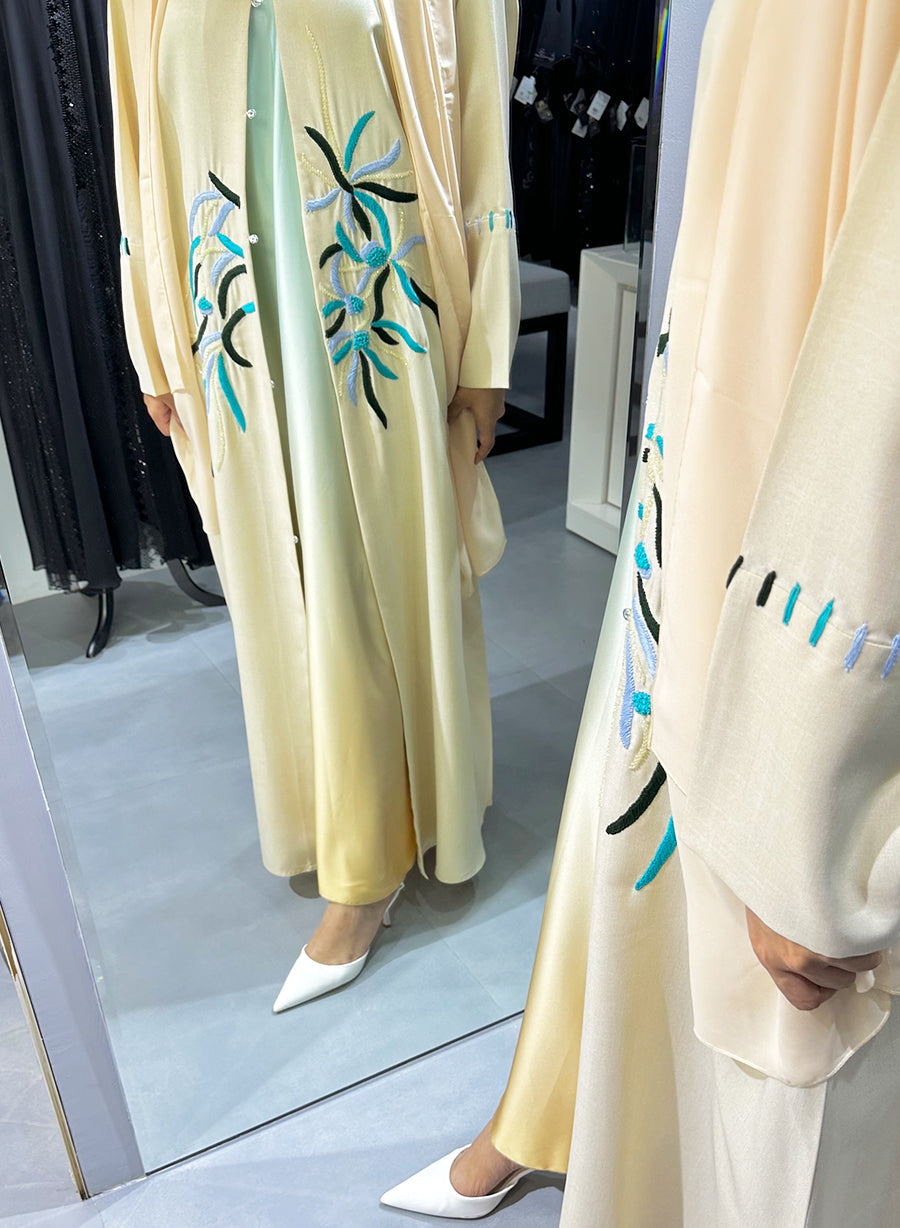 Stylish Modern Hand Embroidered Abaya for Elegant Fashion | Bsi4073