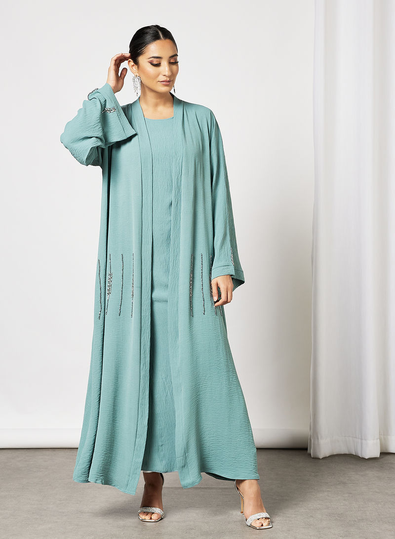 turquoise abaya