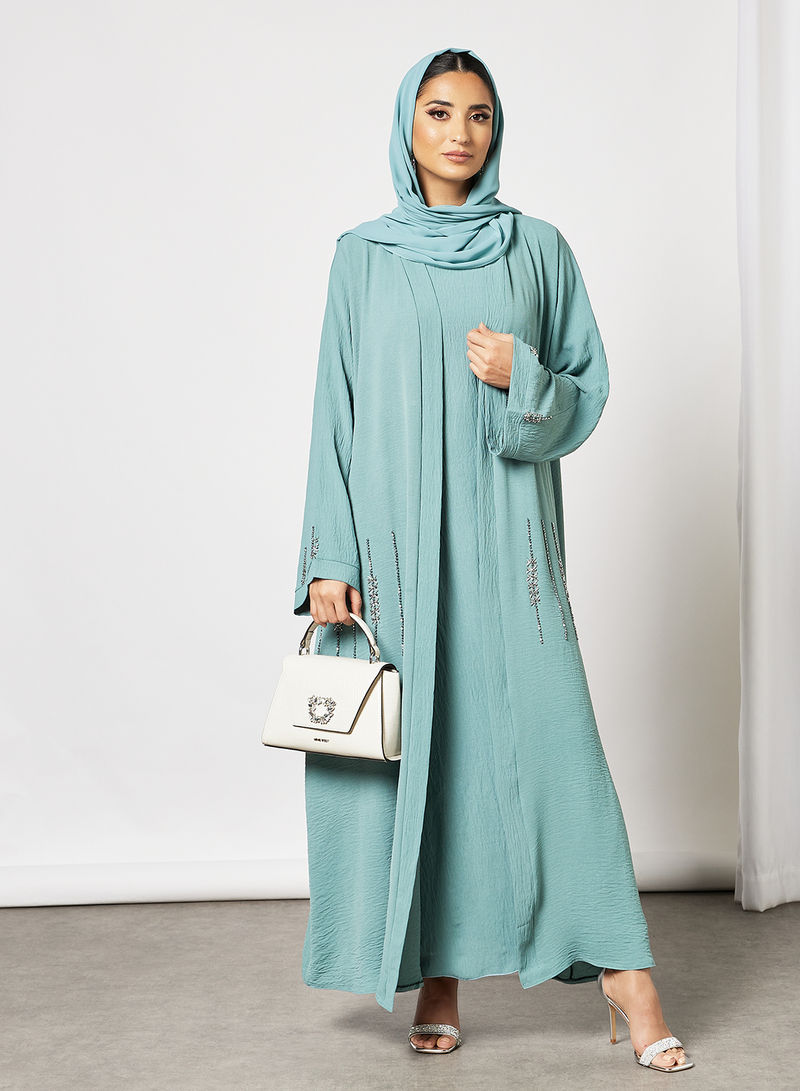 turquoise abaya