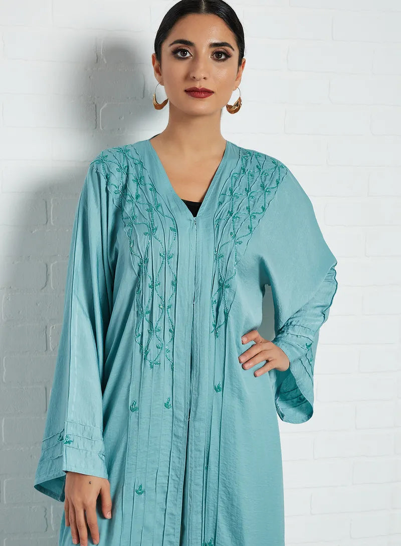 Contemporary Abaya Enhanced with Intricate Bead Embellishments | BsiH930