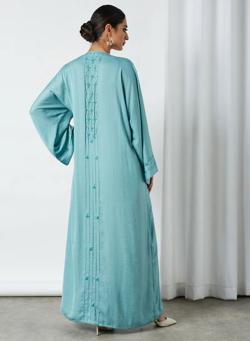 Contemporary Abaya Enhanced with Intricate Bead Embellishments | BsiH930