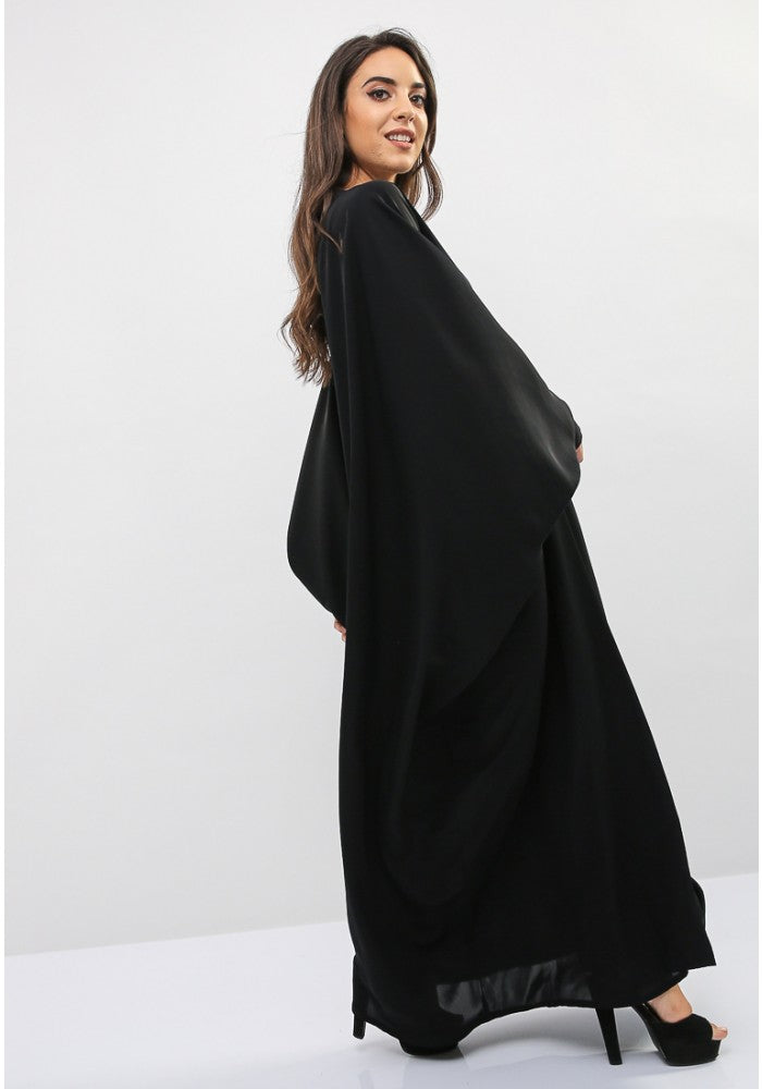 Bsi1127- Bahraini Style Beads Embellished Abaya