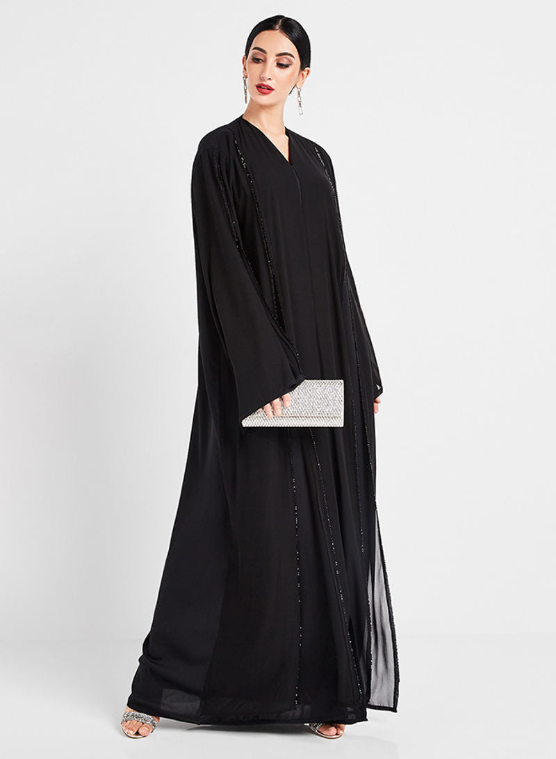 double chiffon abaya