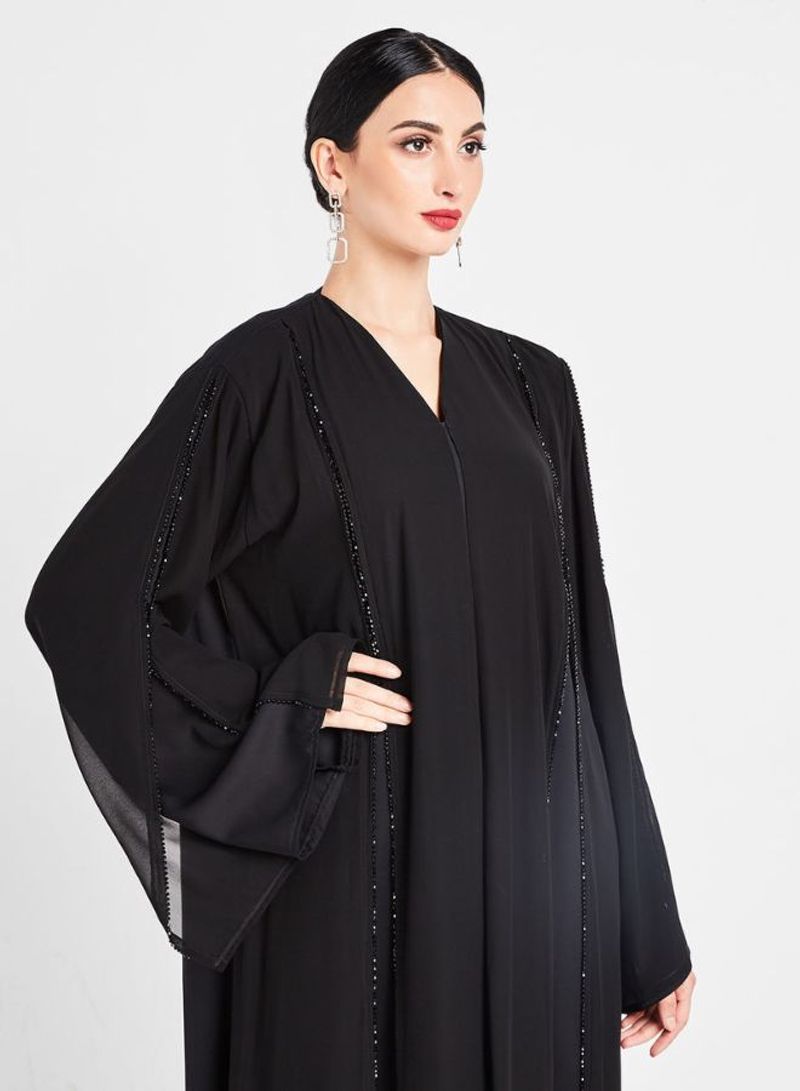 double chiffon abaya