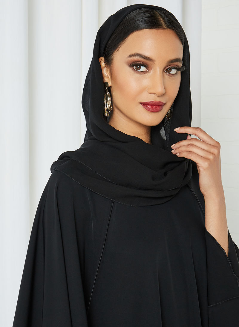 Buy Short Denim Frock Style Abaya - Cash On Delivery - Tarseel.pk