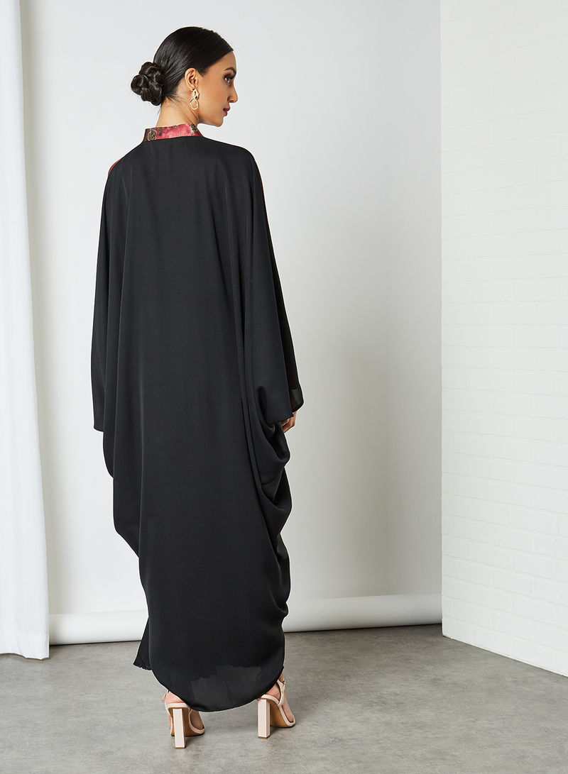 black kaftan style abaya