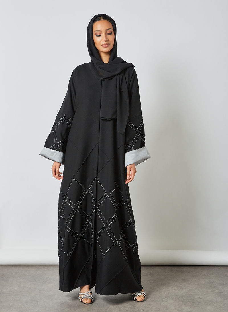 embroidered abaya