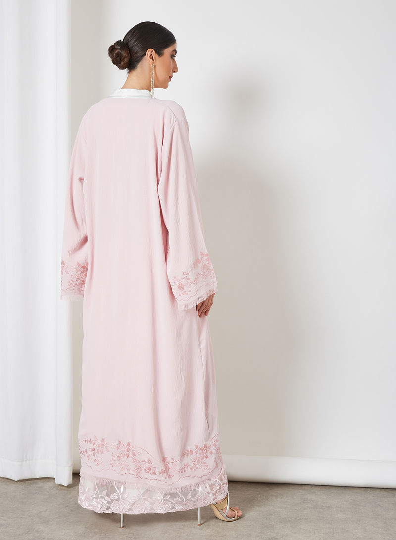 Floral embroidered abaya