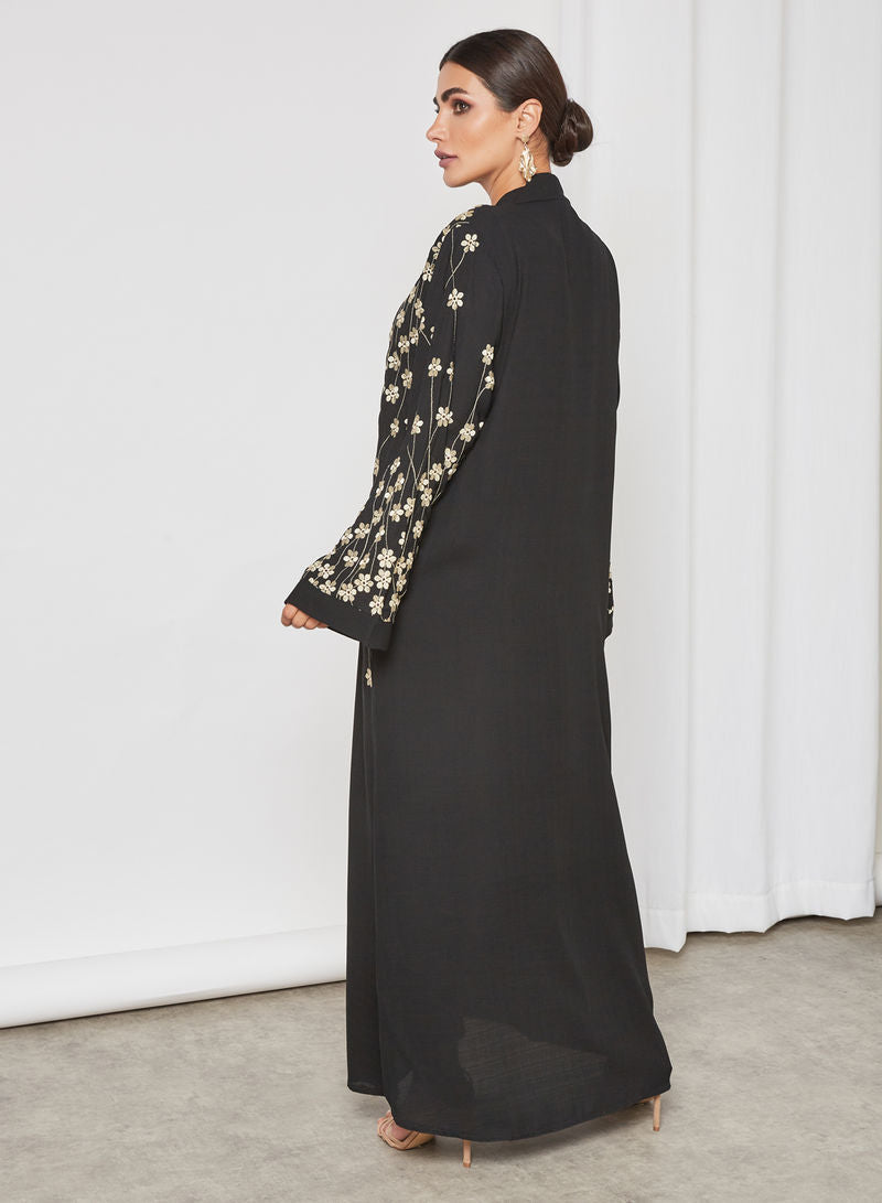 floral embroidered abaya