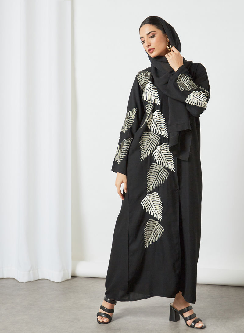 embroidered abaya