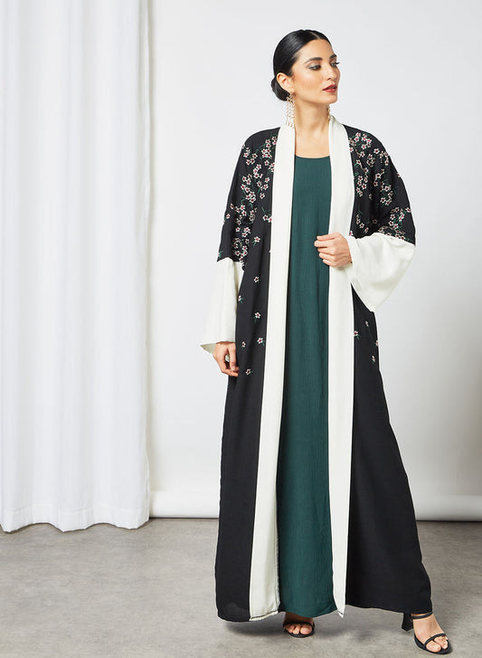 floral embroidered Abaya