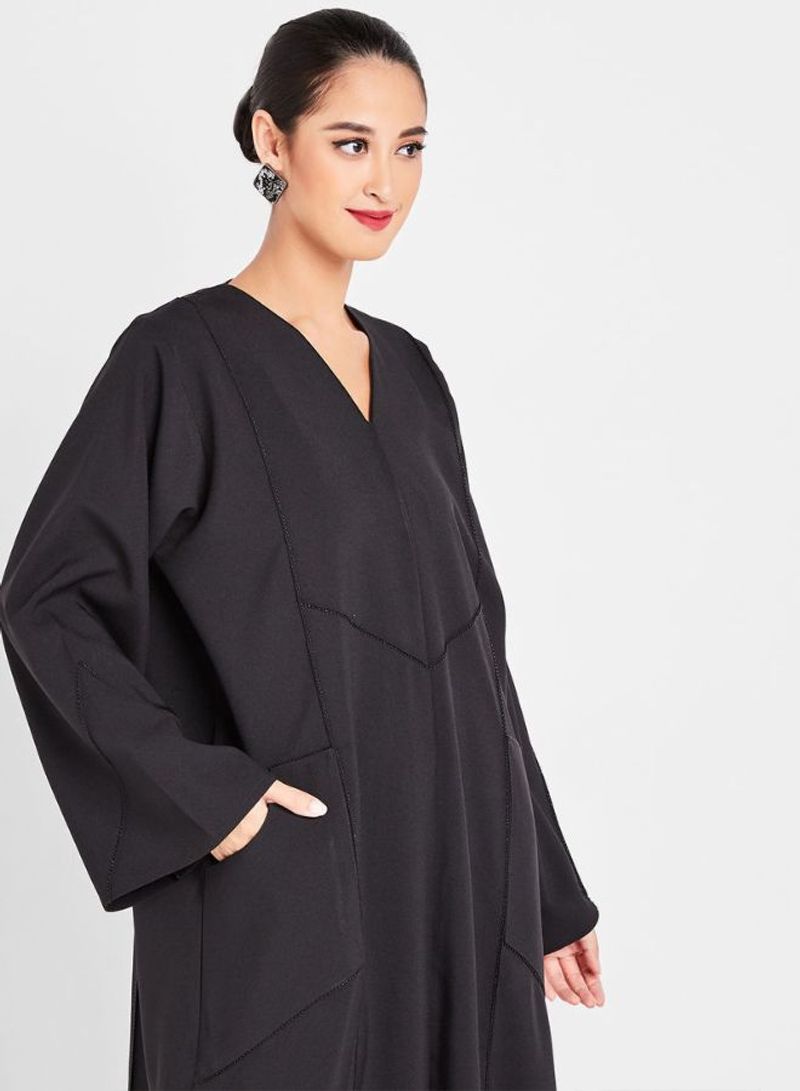 Plain black hotsell abaya with pockets